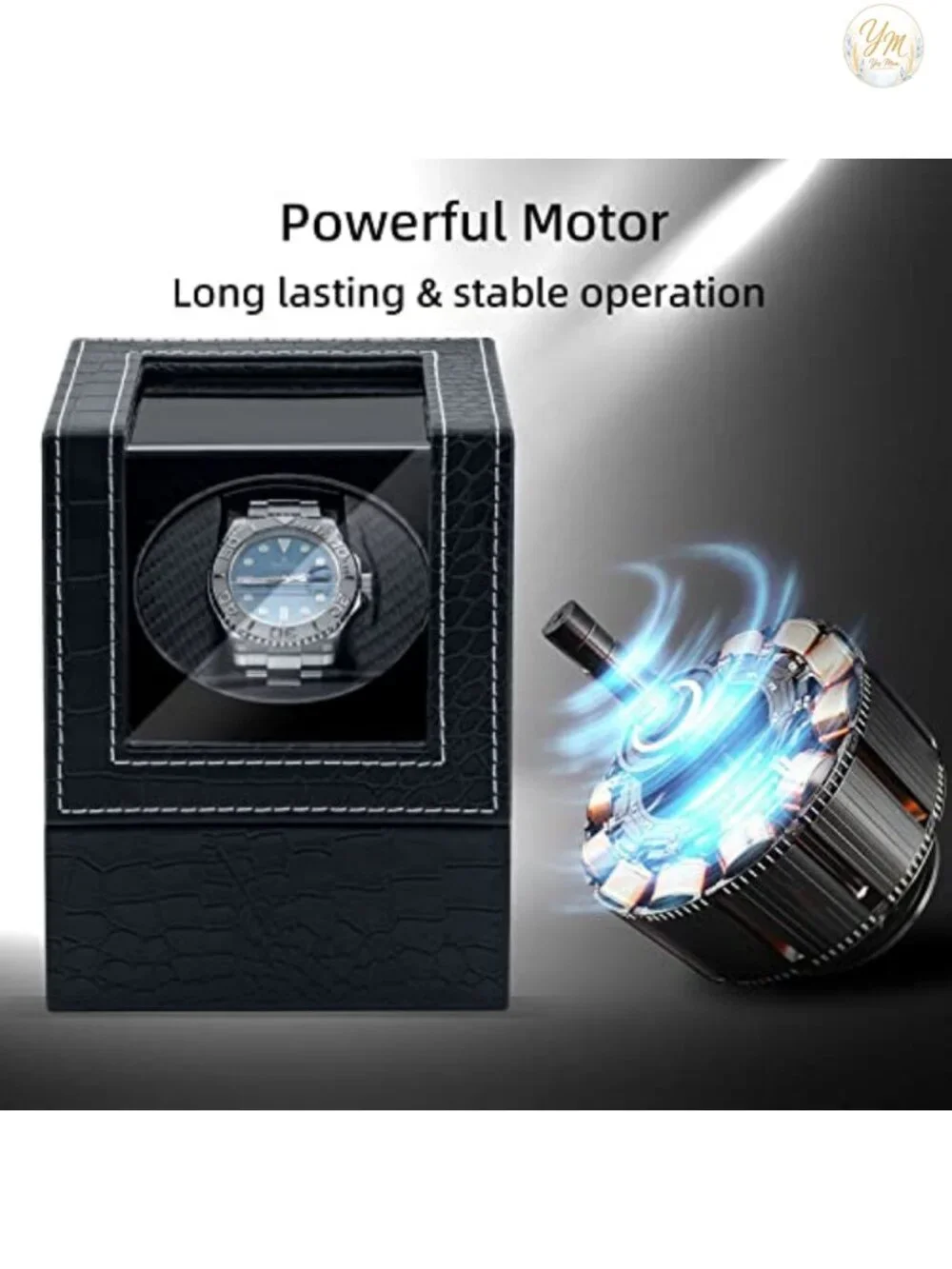 Single Watch Winder, Ultra Quiet Japanese Motor Automatic Watch Winder Box with